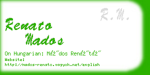 renato mados business card